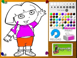 Juego Colorear Saludo de Dora