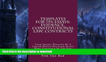 READ  Templates For 75% Essays: Evidence, Constitutional law, Contracts: Look Inside! Written By