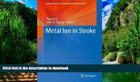 liberty books  Metal Ion in Stroke (Springer Series in Translational Stroke Research) online to buy