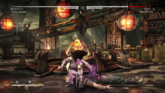 Mortal Kombat X Amy_Scarlett (Mileena) vs Yoda77210 (Kung Lao) Anti teleport perfect execution!!