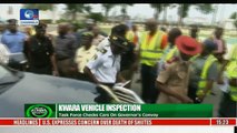 Kwara VIO Inspects Cars On Governor's Convoy