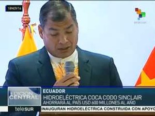 Ecuador inaugura hidroeléctrica Coca Codo Sinclair
