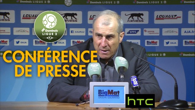 Conférence de presse AJ Auxerre - RC Lens (1-1) : Cédric DAURY (AJA) - Alain CASANOVA (RCL) - 2016/2017