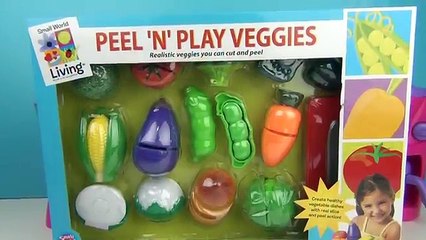 Cutting Fruits and Vegetables, Toy Velcro Cutting Playset,Video for Kids