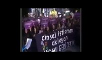 Kadıköy'de kadınlardan istismar protestosu