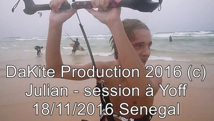 Session kitesurf à Yoff le 18 novembre 2016 - Julian en parle...