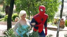 Frozen Elsa & Spiderman Vs Joker Card Attack - Superhero Fun Battle IRL