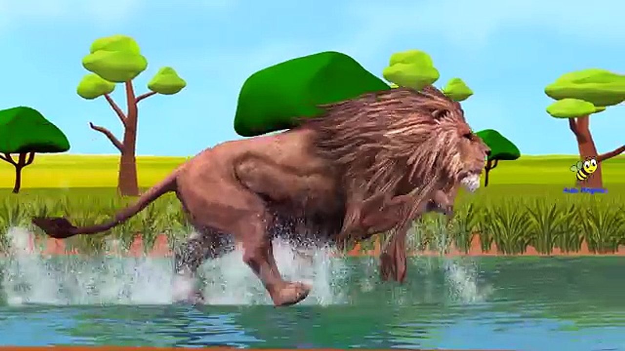 King Kong Vs Godzilla Cartoons And Lion Vs Tiger | Dinosaurs FInger Family Children Nursery Rhymes