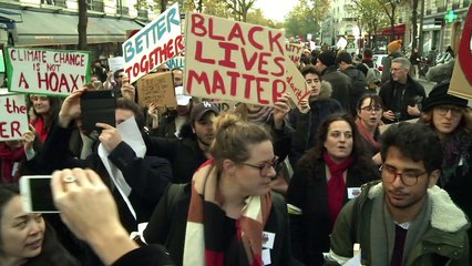 Anti-Trump protesters demonstrate in Paris