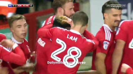 Britt Assombalonga Goal HD - Ipswich 0-2 Nottingham  - 19.11.2016