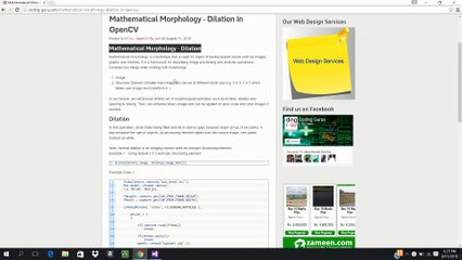 Methematical morphology - OpenCV