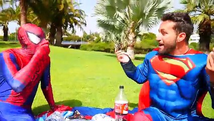 Spiderman & Frozen Elsa vs police - Spiderman Arrested in Real Life w joker & Superman Superhero