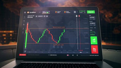 The breaking line strategy IQ Option