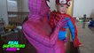 Pregnant Pink Spidergirl and Frozen Elsa POO COLORED BALLS vs JOKER Funny Superheroes In Real Life