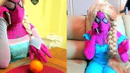 Spiderman vs Joker - Rapunzel Loses Her Hair! w/ Pink Spidergirl, Frozen Elsa, Jasmine, Catwoman