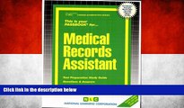 Full Online [PDF]  Medical Records Assistant(Passbooks) (Career Examination Passbooks)  READ ONLINE