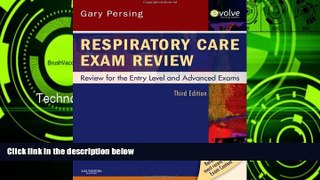 Deals in Books  Respiratory Care Exam Review: Review for the Entry Level and Advanced Exams, 3e
