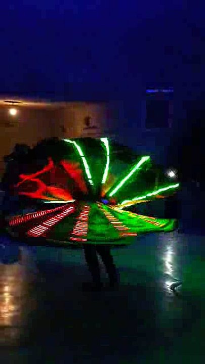 A Lightning Frock Wear By Girl And Dancing