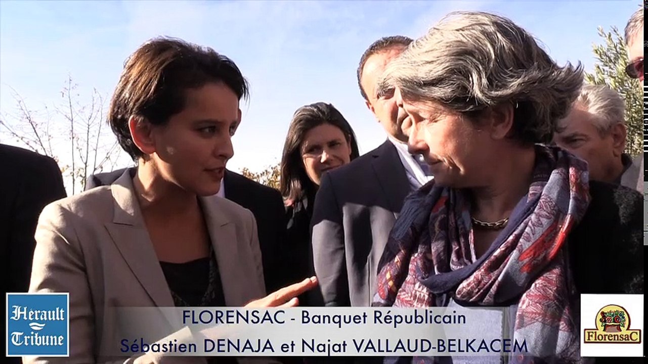 FLORENSAC - NAJAT VALLAUD BELKACEM au banquet républicain de la 7° circonscription du député SEBASTIEN DENAJA