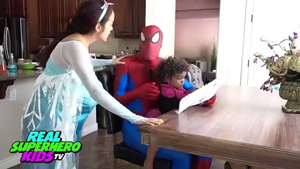 FROZEN ELSA DELIVERS TWIN BABIES vs Spiderman Anna Elsa Funny Superhero Movie in Real Life