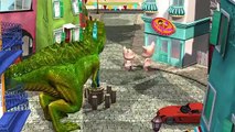 Pig Cartoons For Children | Dinosaurs Nursery Rhymes For Children | Dinosaurs Police Car Cartoons