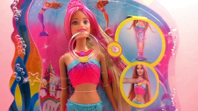 Barbie sirène lumière arc-en-ciel Jeu multicolore subaquatique Démo