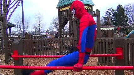 Spiderman Dabs + Playground Fun In Real Life!!! Spiderman Superhero Movie - IRL
