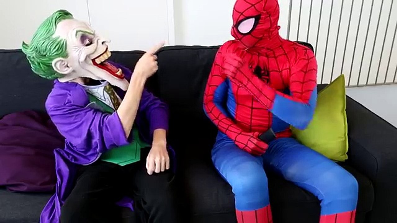 Spiderman vs Joker vs Frozen Princess Elsa - Spiderman Joker Fight! Superhero Fun in Real Life