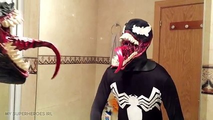 Venom BathTime ft Spiderman in Real Life - Fun Superhero Bath Time Movie