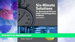 Buy NOW  Six-Minute Solutions for Mechanical PE Exam HVAC and Refrigeration Problems, 2nd Ed