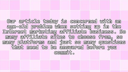 Which Affiliate Program To Choose?