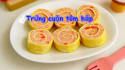 Cách làm trứng cuộn tôm hấp