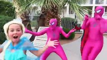 Spiderman Frozen Elsa Pink Spidergirl Twins POOL PARTY Twin Deadpool Batman vs Joker Funny Prank