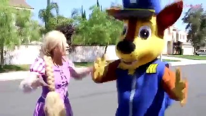 Princess Rapunzel EATING Spiderman! w/ PAW Patrol Chase Hulk Funny Superhero in Real Life