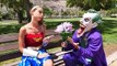 Frozen Elsa Spiderman KISS Joker Is Spiderman CHEATING Frozen Elsa CRAZY BEE w Maleficent IRL