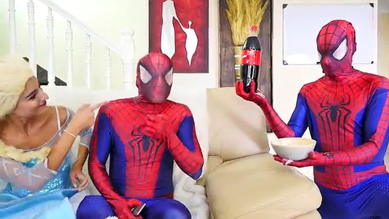 Spiderman Vs Evil Spiderman vs Frozen Elsa - Spiderman Mermaid - Superheroes fun In Real life