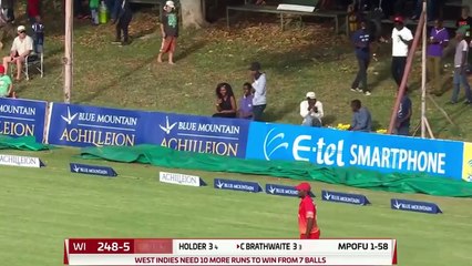 West Indies v Zimbabwe last over