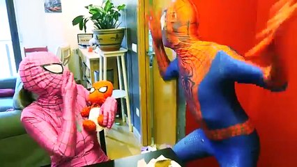 Spiderman vs Frozen Elsa vs Ghost - Spider-Man Pranked by Fake Ghost! Fun Superhero In Real Life