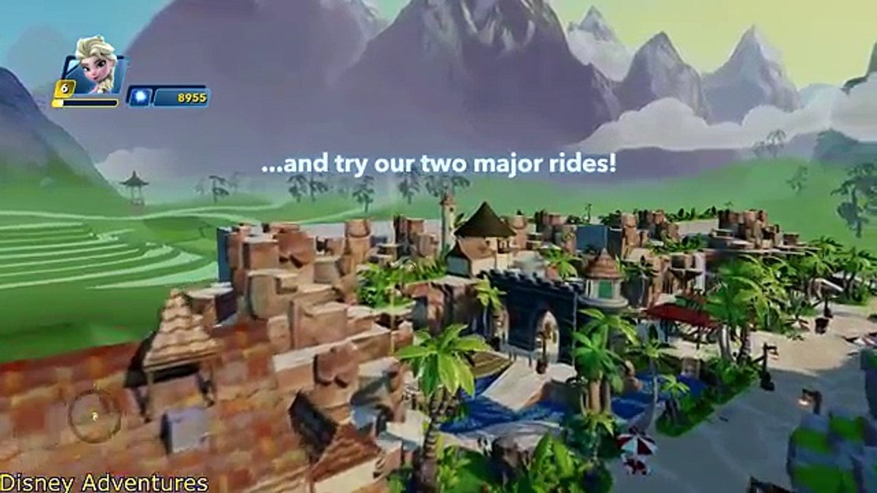 Frozen Elsa and Anna Disney Princess Have Fun in Fantasyland Amusement Rides