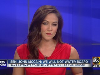 Senator John McCain says there will be no waterboarding