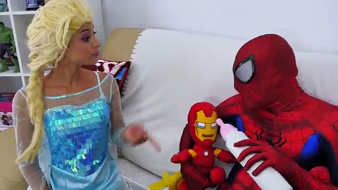 Baby Spiderman vs Bad Evil Frozen Elsa w anna maleficent Pikachu in Real Life