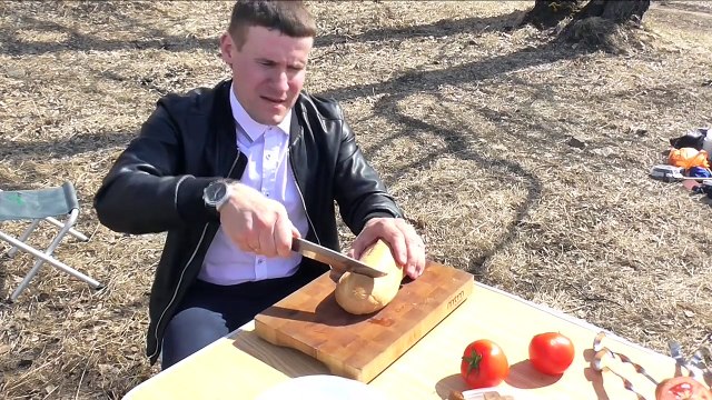 Пришли на пикник, а нож не режет даже помидоры Правка ножа подручными средствами
