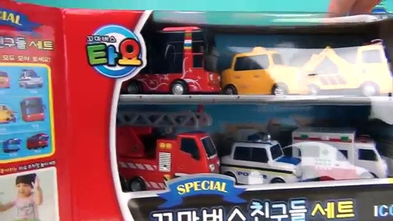 Tayo Toy Car Disney Cars Taxi Thomas Train Robocar Poli Parking Lot Videos for Kids Learning Cars