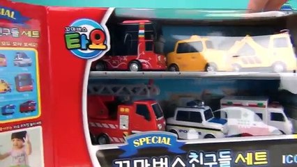 Tayo Toy Car Disney Cars Taxi Thomas Train Robocar Poli Parking Lot Videos for Kids Learning Cars