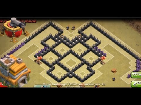Clash Of Clans - Town hall 7 Anti 3 Star War Base! Anti Dragon & Ground Attacks 2015!