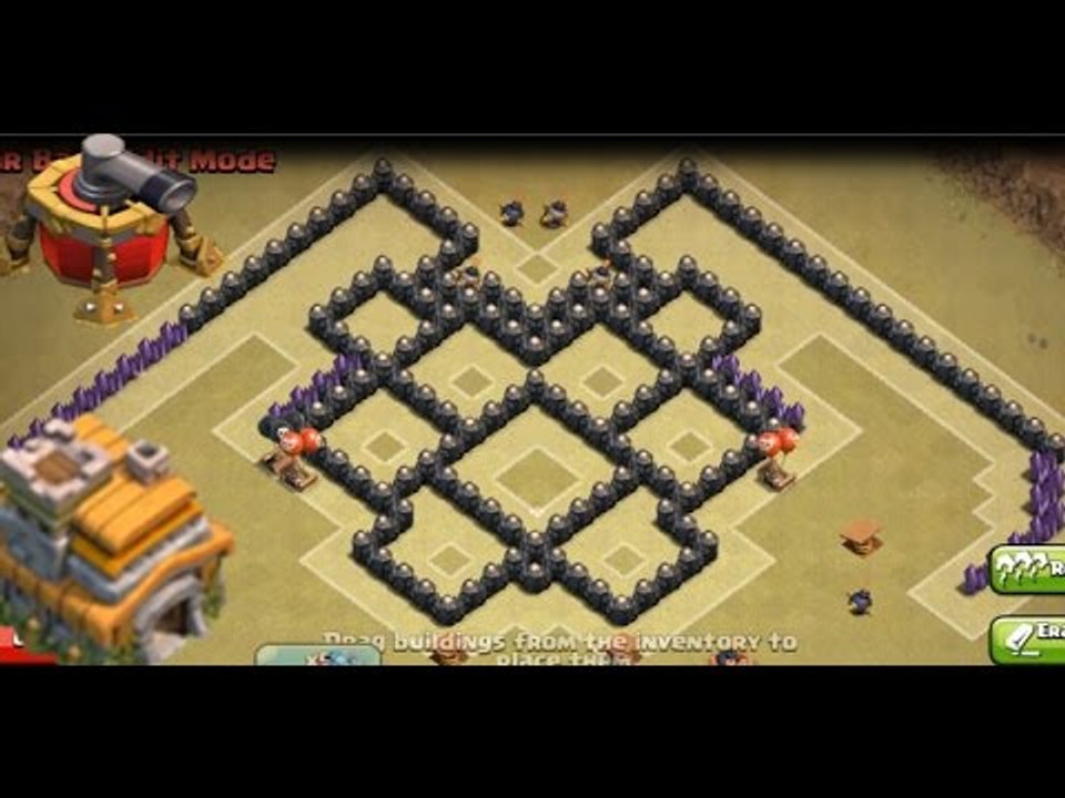 Clash Of Clans - Town hall 7 Anti 3 Star War Base! Anti Dragon & Ground Attacks 2015!