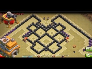 Clash Of Clans - Town hall 7 Anti 3 Star War Base! Anti Dragon & Ground Attacks 2015!