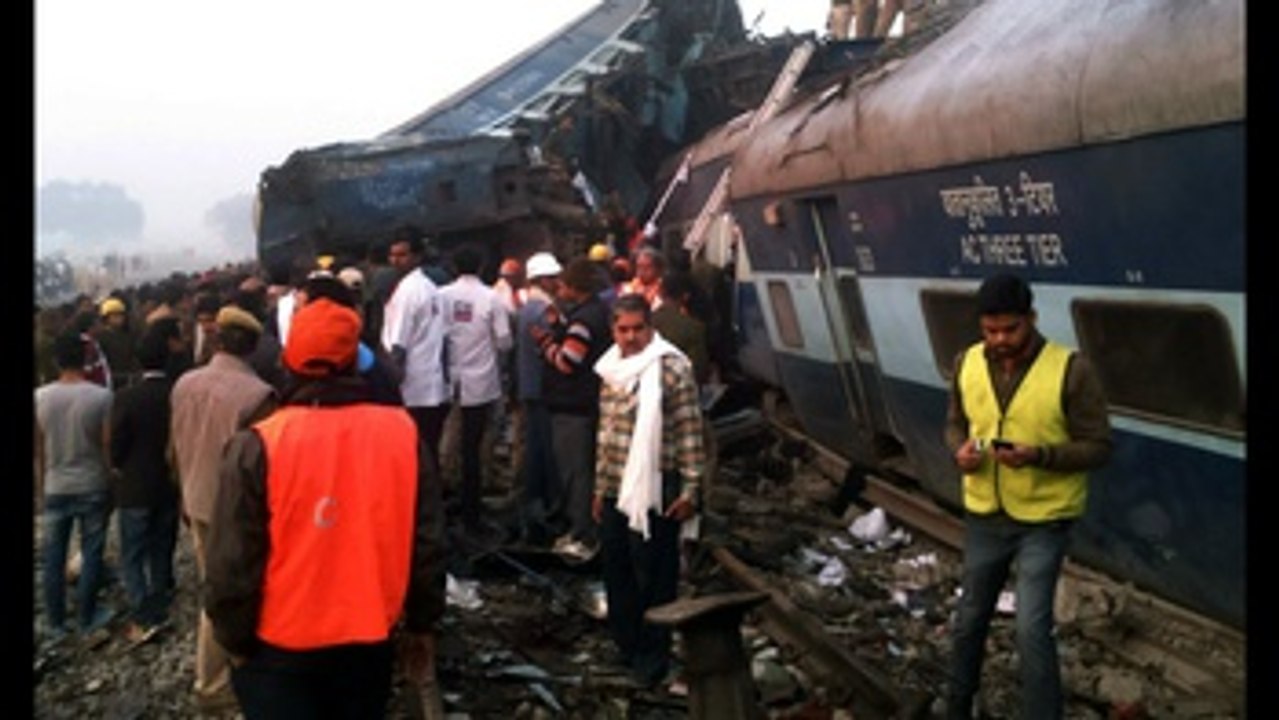 Casi un centenar de muertos por un accidente de tren en la India