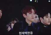 161119 EXO's Baekhyun reaction to GFRIEND's Yuju Navillera Stage on MelOn Music Award 2016