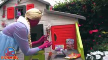 SPIDERMAN Car Driving Accident!! Frozen Elsa, Pink Spidergirl, Minions with Candy in Real Life :)